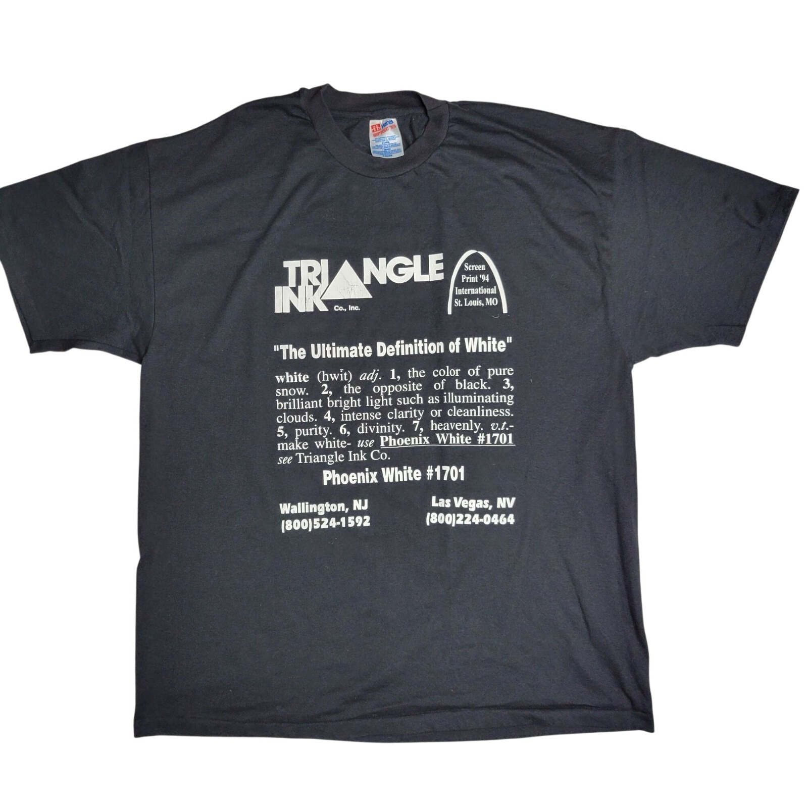 Vintage Triangle Ink Phoenix White Graphic T-Shirt Hanes Heavyweight X-Large